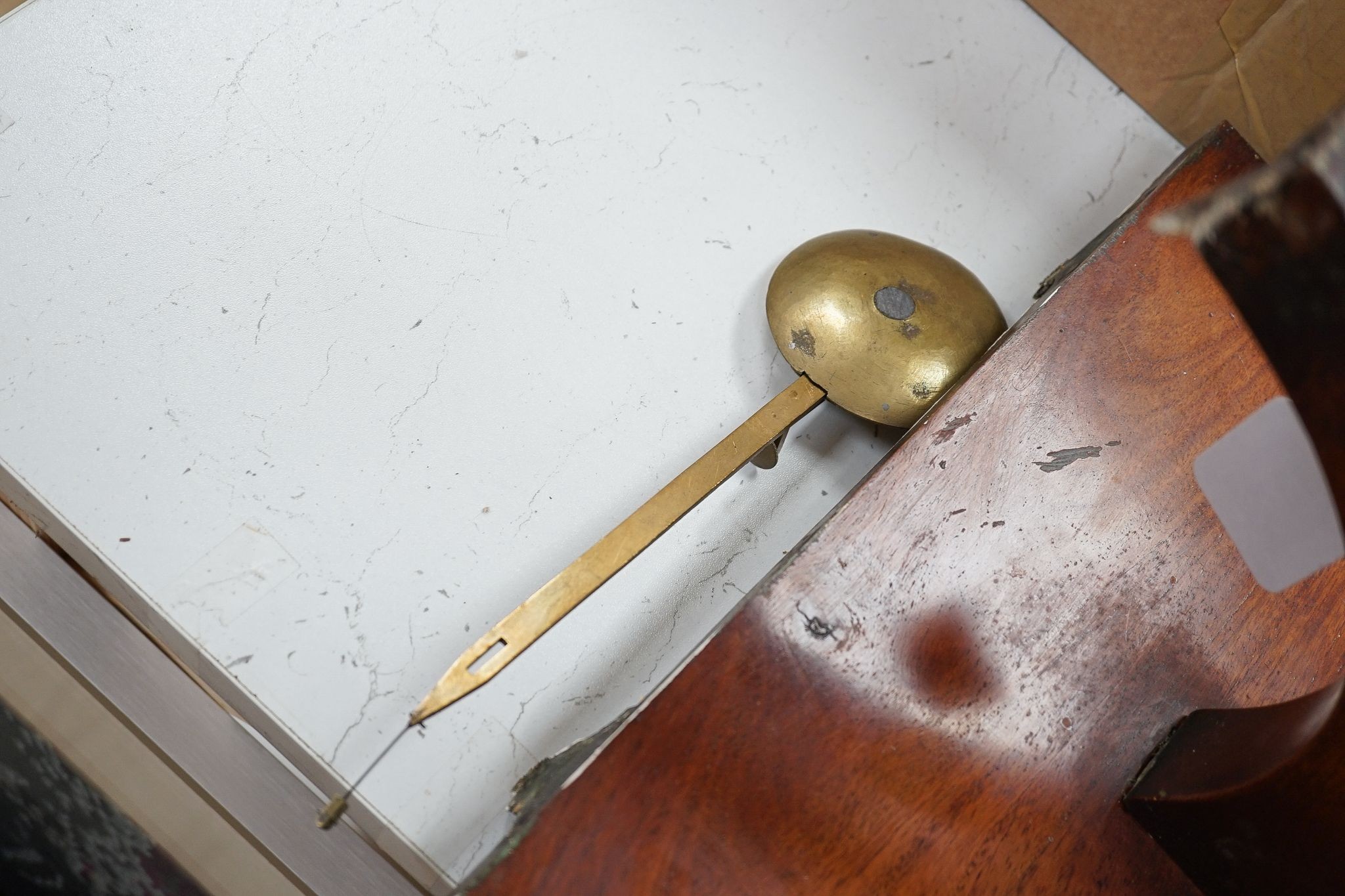 A William IV mahogany-cased bracket clock with bracket, height 42cm excl. bracket
